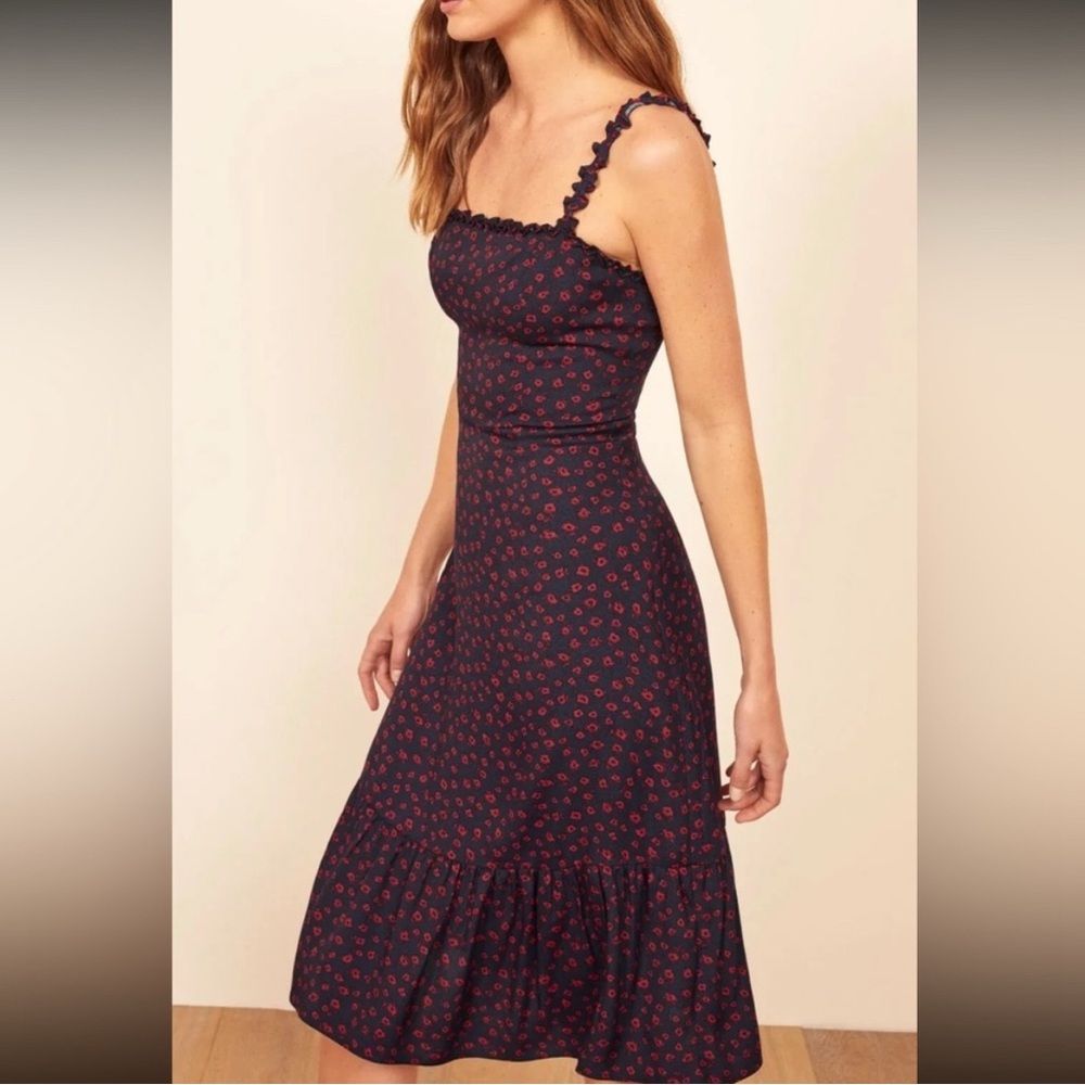 Reformation Granada Midi Floral Dress